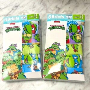 Teenage Mutant Ninja Turtles Kids 12 Pair 2 Boxes of Briefs Size 2T-3T NEW Cute